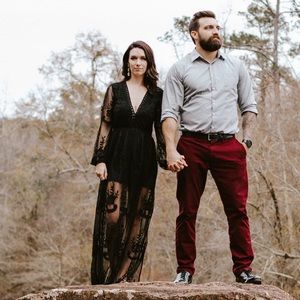 Boho Lace Black Dress